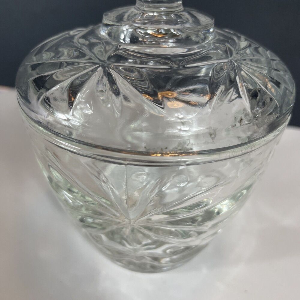 Anchor Hocking Prescut Star of David Creamers & Sugar Bowl Lid Vtg MCM - Picture 14 of 16